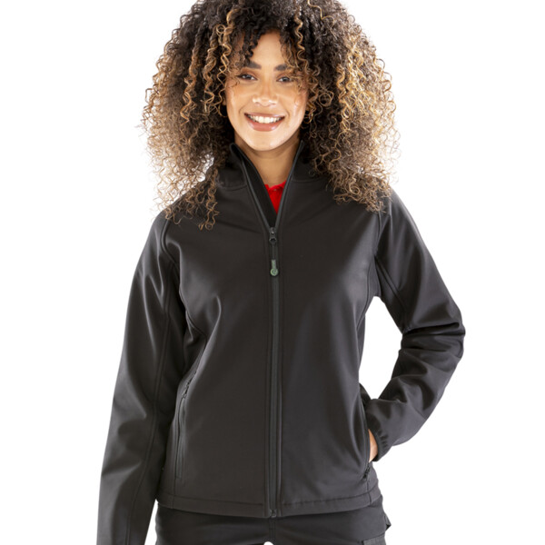 Result Genuine Recycled Ladies Three Layer Printable Hooded Soft Shell Jacket Thumbnail