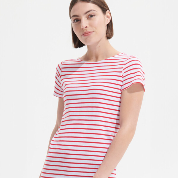 SOL'S Ladies Miles Striped T-Shirt Thumbnail