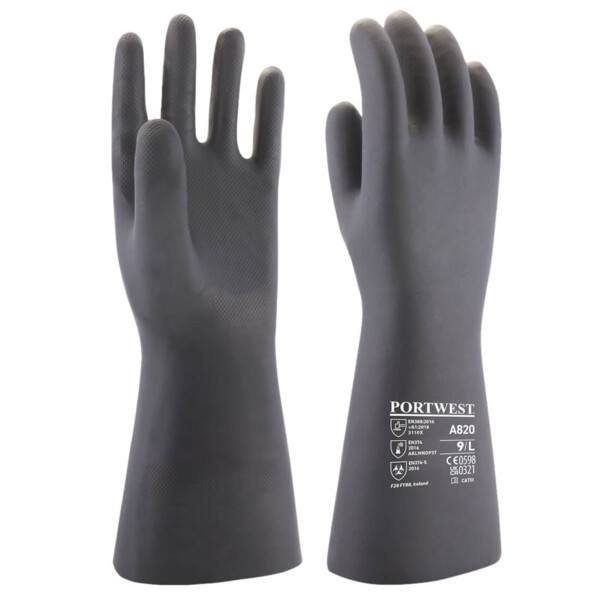 Neoprene Chemical Gauntlet Black Thumbnail
