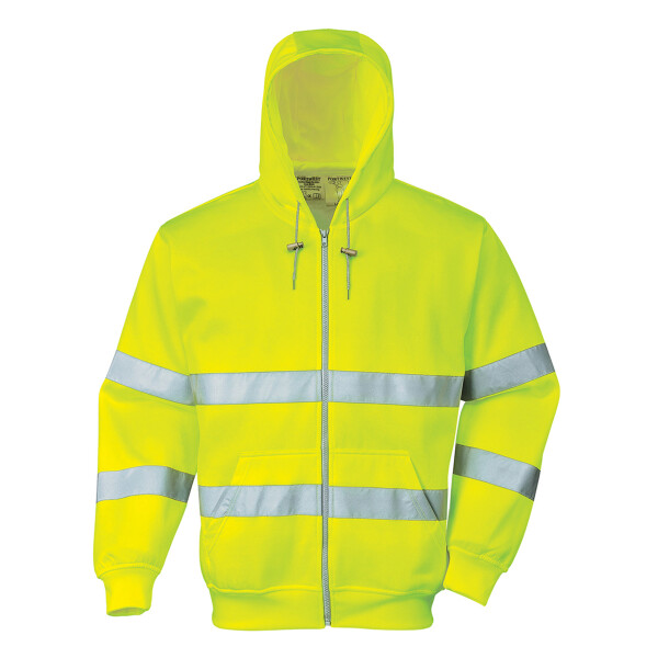 Hi-Vis Zip Front Hoodie Thumbnail